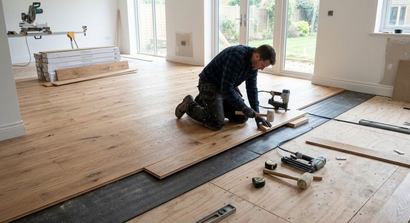 Oak Floor Installation in Davie County, NC