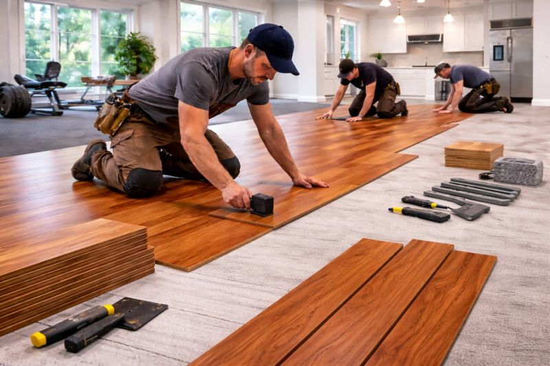Cherry Floor Installation in Lexington, NC
