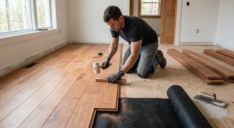 Cherry Floor Installation in Winston Salem, NC