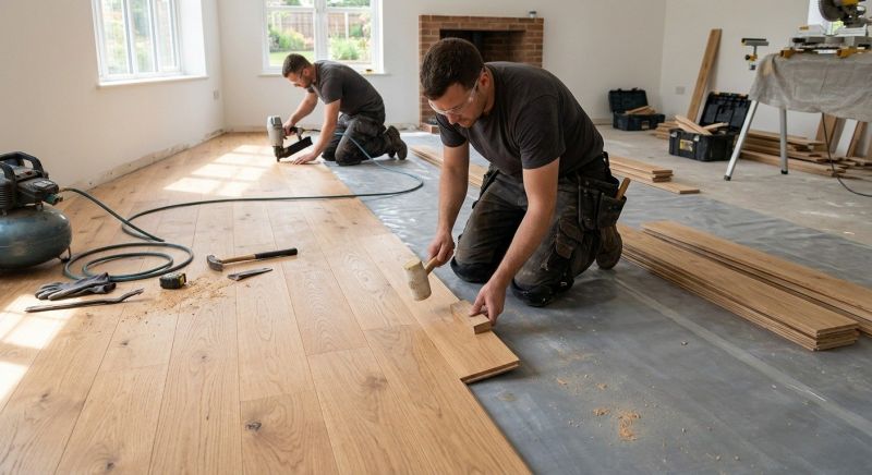 Oak Floor Installation in Rural Hall, NC