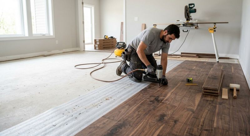 Walnut Flooring Installation in Winston Salem, NC