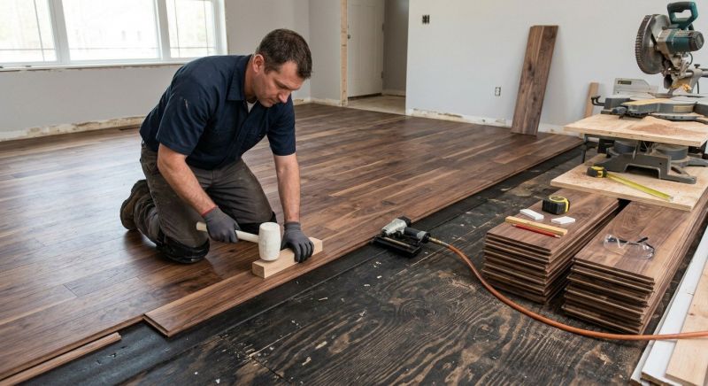 Walnut Flooring Installation in Winston Salem, NC