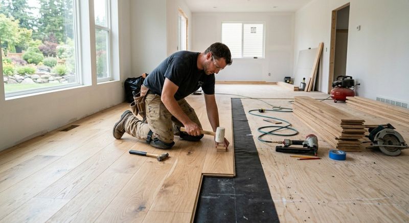 White Oak Floor Installation in Winston Salem, NC
